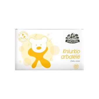 ŽOLYNĖLIS vaikams nuo 9 mėn. KNIURKIO ARBATĖLĖ, žolelių arbata, x 20 vnt., 1 g