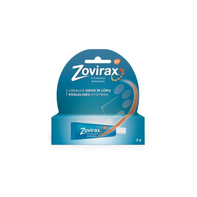 Zovirax 50 mg/g kremas, 2 g