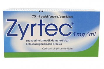 ZYRTEC 1 mg/ml geriamasis tirpalas, 75 ml