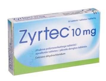 ZYRTEC 10 mg plėvele dengtos tabletės N10