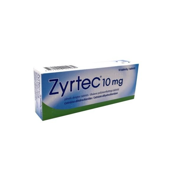 ZYRTEC 10 mg plėvele dengtos tabletės N10 (lyg. importas)